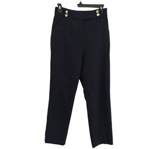 H&M Sailor Trouser Dress Pants Slacks Excellent Condition Size 4 Navy Blue